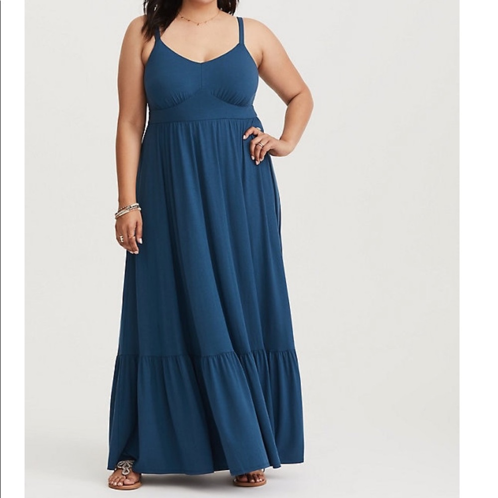 torrid size 2 jersey tiered maxi dress